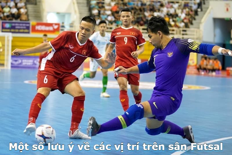 Một số lưu ý về các vị trí trên sân bóng Futsal